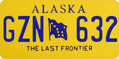 AK license plate GZN632