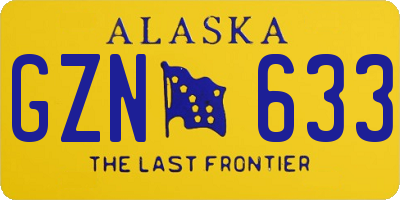 AK license plate GZN633