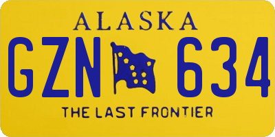 AK license plate GZN634