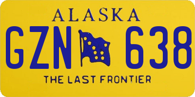 AK license plate GZN638