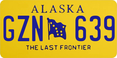 AK license plate GZN639