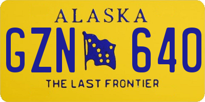AK license plate GZN640