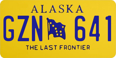 AK license plate GZN641