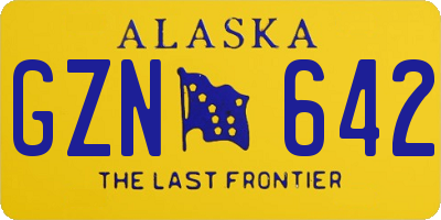 AK license plate GZN642