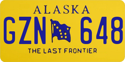 AK license plate GZN648