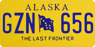 AK license plate GZN656