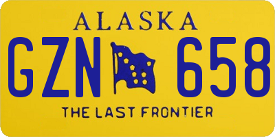 AK license plate GZN658