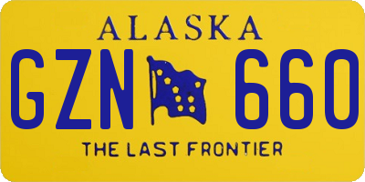 AK license plate GZN660