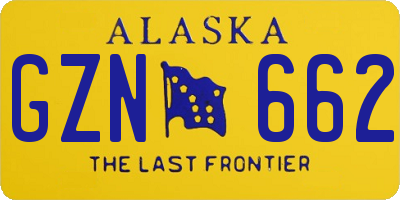 AK license plate GZN662