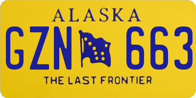 AK license plate GZN663