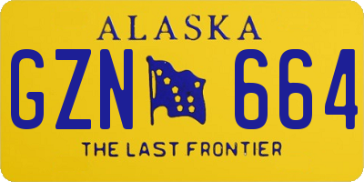 AK license plate GZN664