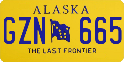 AK license plate GZN665