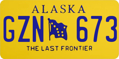 AK license plate GZN673
