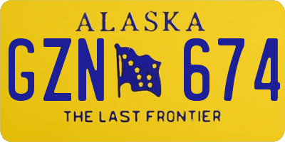 AK license plate GZN674