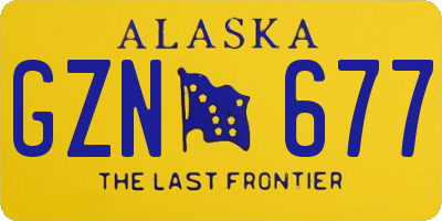 AK license plate GZN677