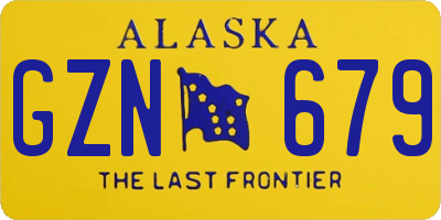 AK license plate GZN679