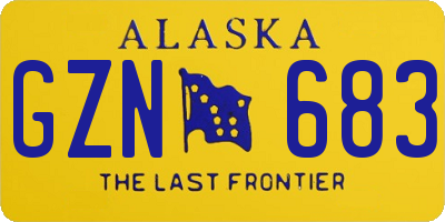 AK license plate GZN683