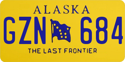 AK license plate GZN684