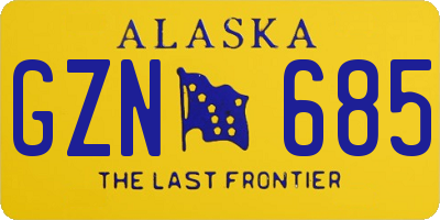 AK license plate GZN685