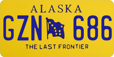 AK license plate GZN686