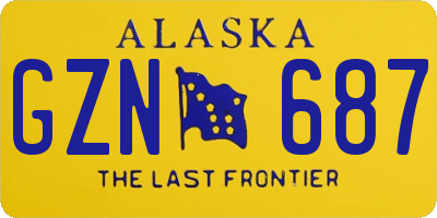 AK license plate GZN687