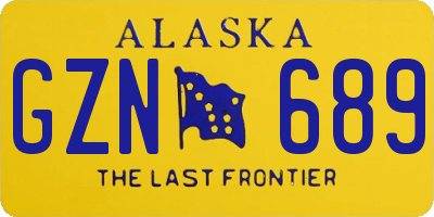 AK license plate GZN689