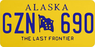 AK license plate GZN690