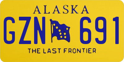 AK license plate GZN691