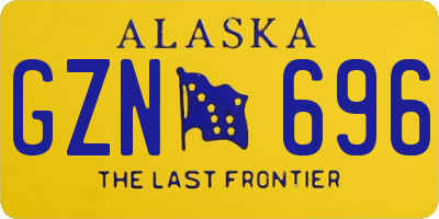 AK license plate GZN696