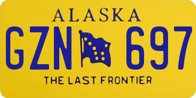 AK license plate GZN697