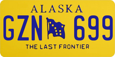 AK license plate GZN699