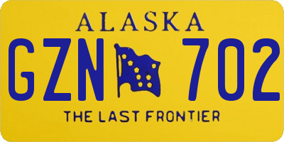 AK license plate GZN702