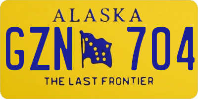 AK license plate GZN704