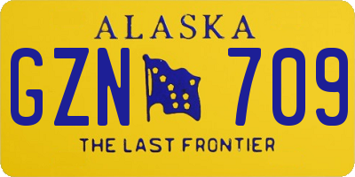 AK license plate GZN709