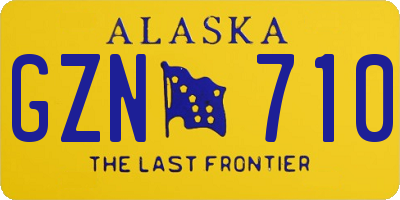 AK license plate GZN710