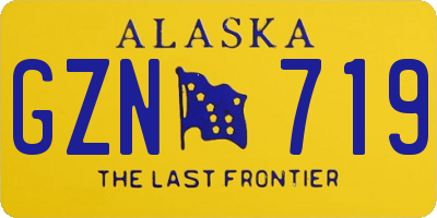 AK license plate GZN719