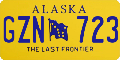 AK license plate GZN723