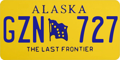 AK license plate GZN727