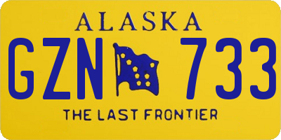 AK license plate GZN733