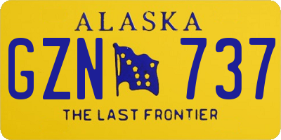 AK license plate GZN737