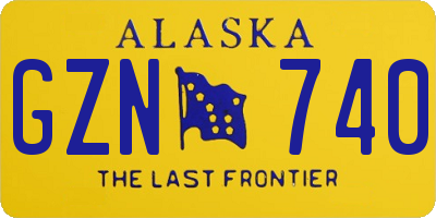 AK license plate GZN740