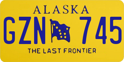 AK license plate GZN745
