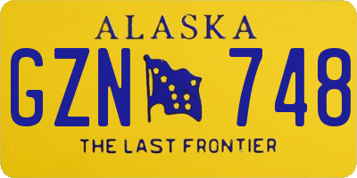 AK license plate GZN748