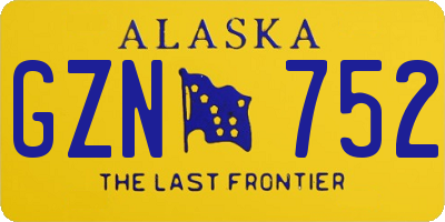 AK license plate GZN752