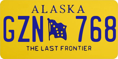 AK license plate GZN768