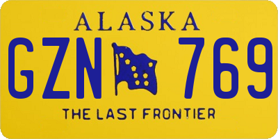 AK license plate GZN769