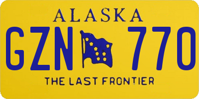 AK license plate GZN770