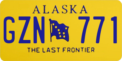 AK license plate GZN771