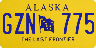 AK license plate GZN775