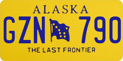 AK license plate GZN790